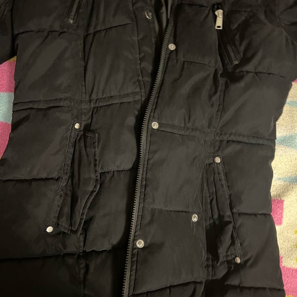 VINTAGE COAT WITH FUR ON THE INSIDE AND HOOD!